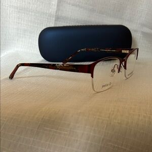 BCBGMAXAZRIA Womens Eyeglasses Petite Fit Irina Wine